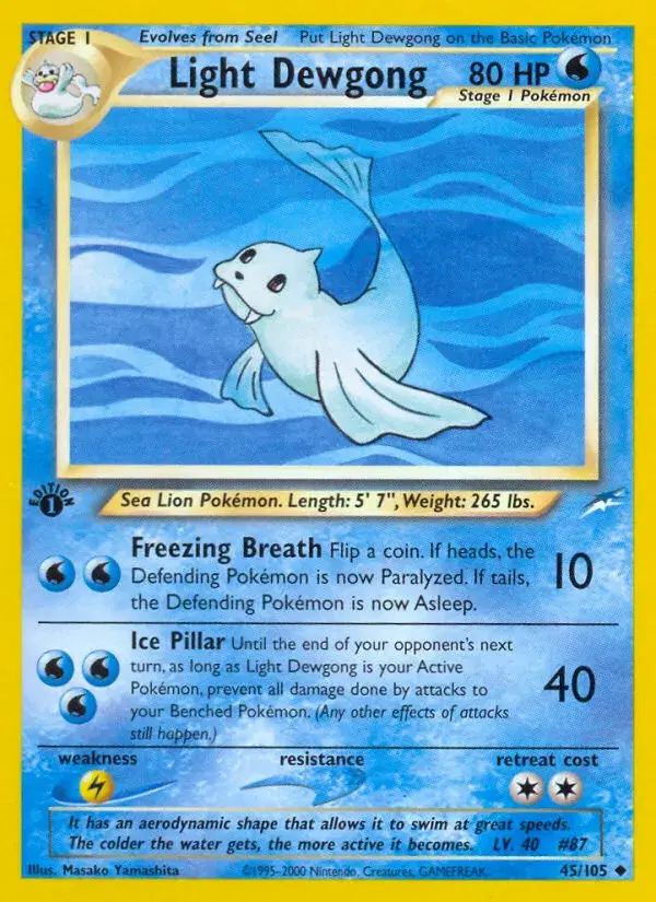 Light Dewgong Neo Destiny 45