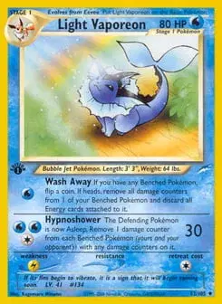 Light Vaporeon Neo Destiny