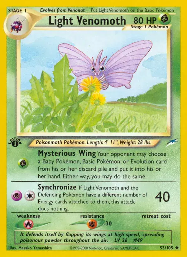 Light Venomoth Neo Destiny 53