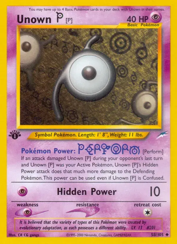 Unown [P] Neo Destiny 58