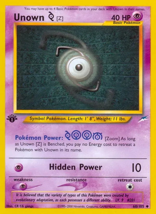 Unown [Z] Neo Destiny 60