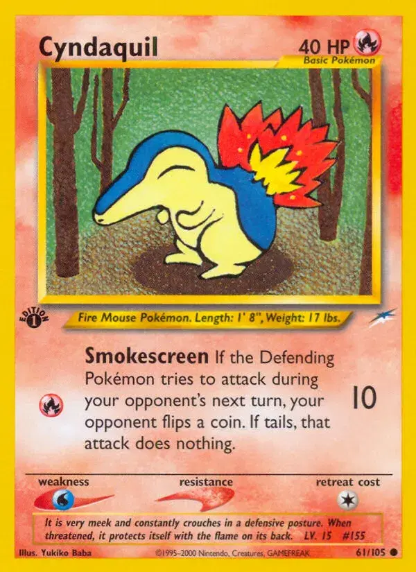 Cyndaquil Neo Destiny 61