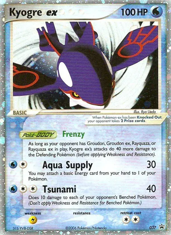 Kyogre ex Nintendo Black Star Promos 37