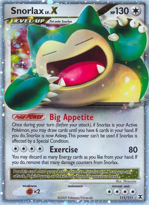 Snorlax LV.X Rising Rivals 111
