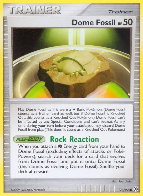 Dome Fossil Arceus 92