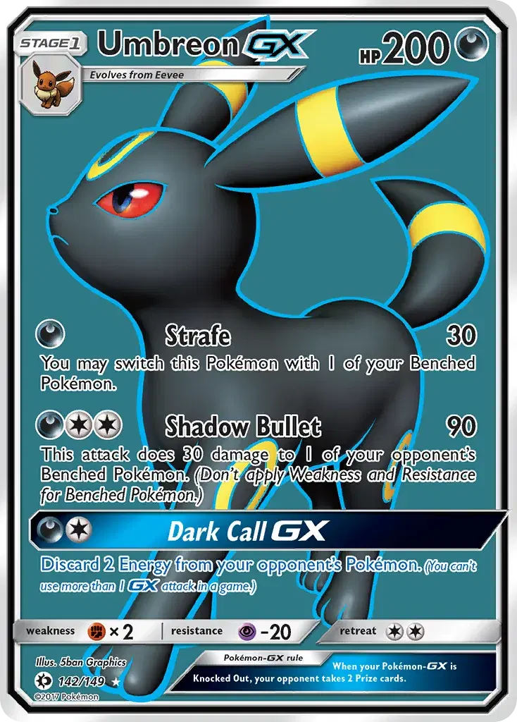 Umbreon-GX Sun & Moon 142