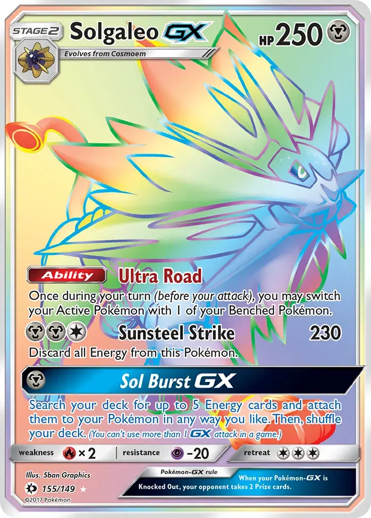 Solgaleo-GX Sun & Moon 155