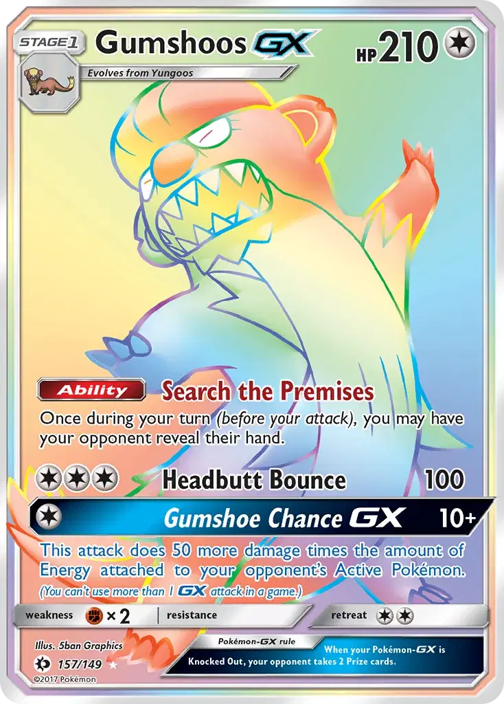 Gumshoos-GX Sun & Moon 157