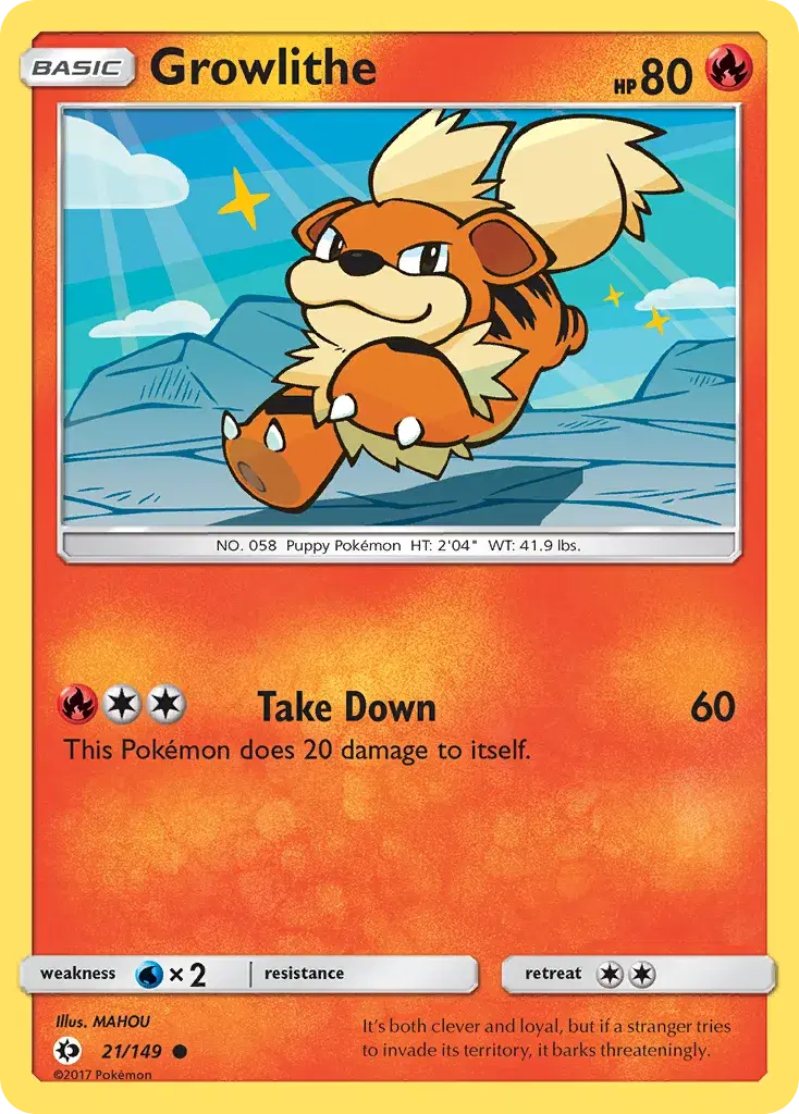 Growlithe Sun & Moon 21