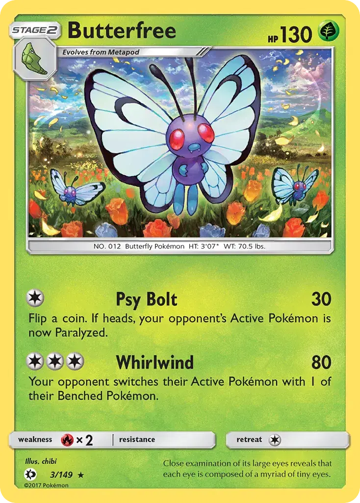 Butterfree Sun & Moon 3