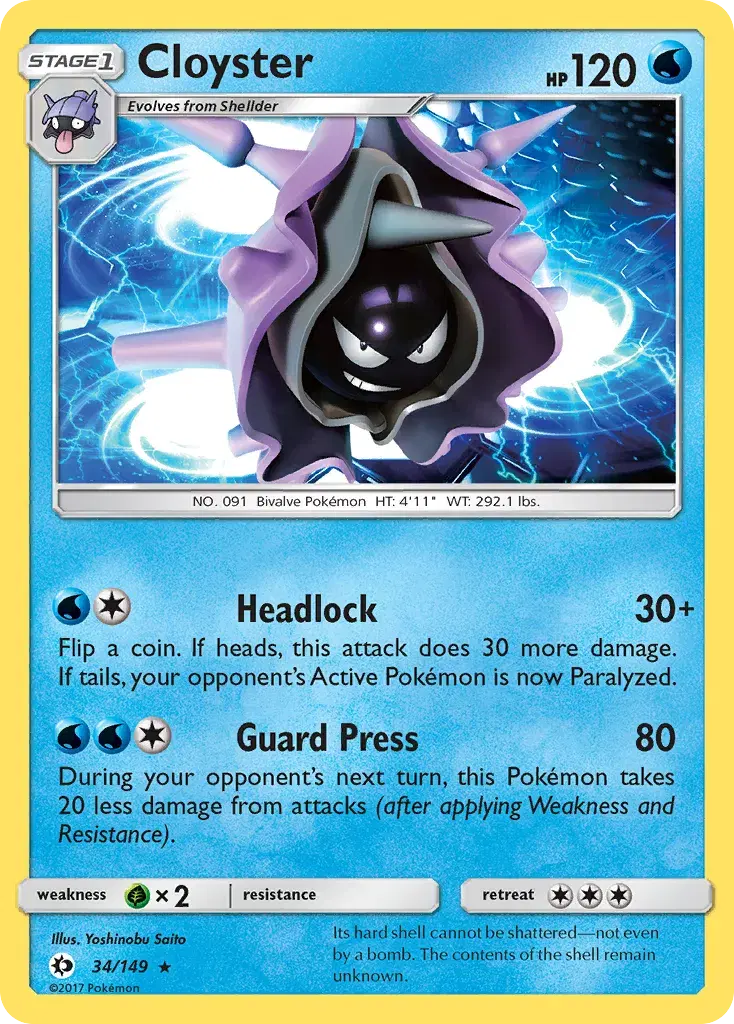 Cloyster Sun & Moon 34