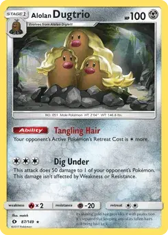 Alolan Dugtrio Sun & Moon
