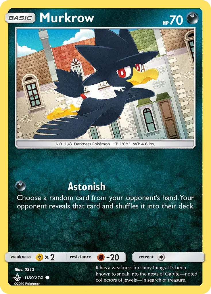 Murkrow Unbroken Bonds 108