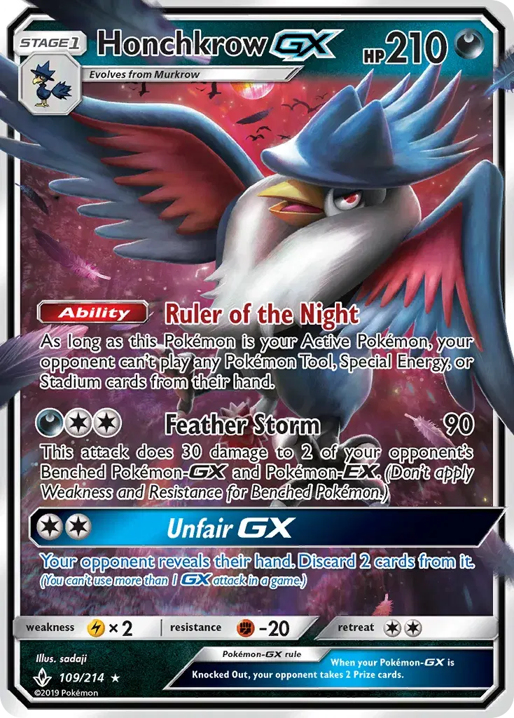 Honchkrow-GX Unbroken Bonds 109