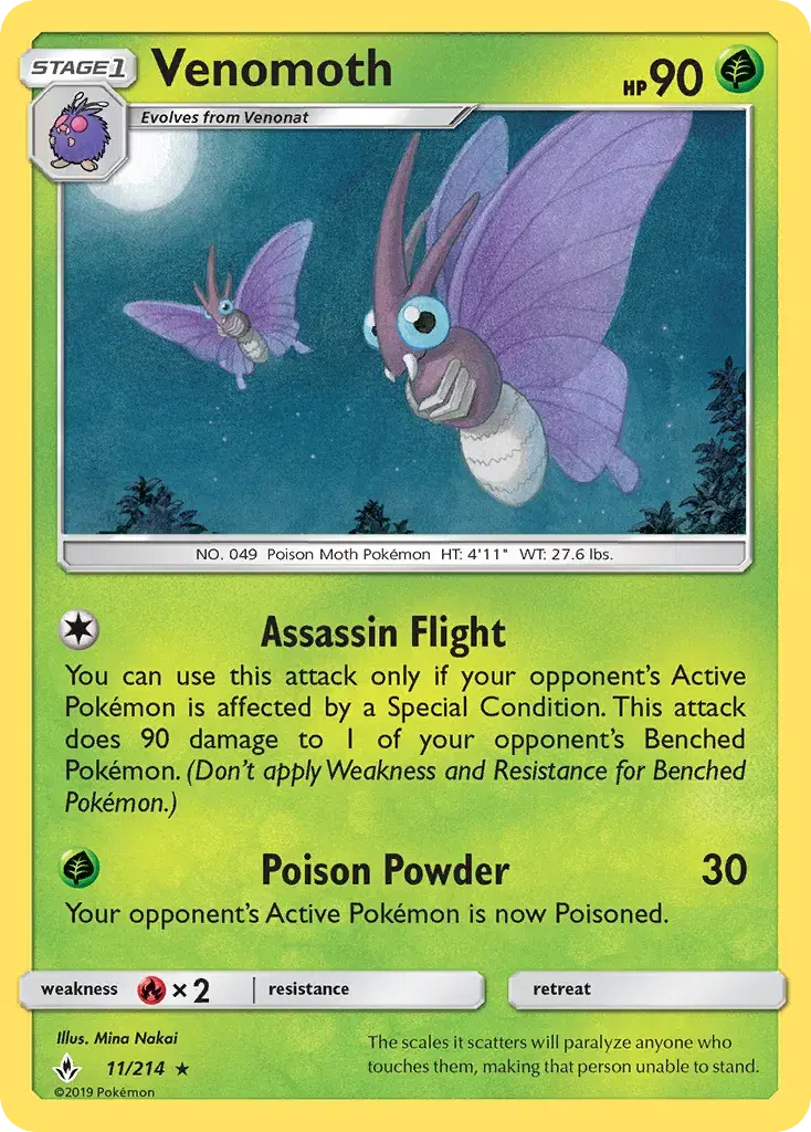 Venomoth Unbroken Bonds 11