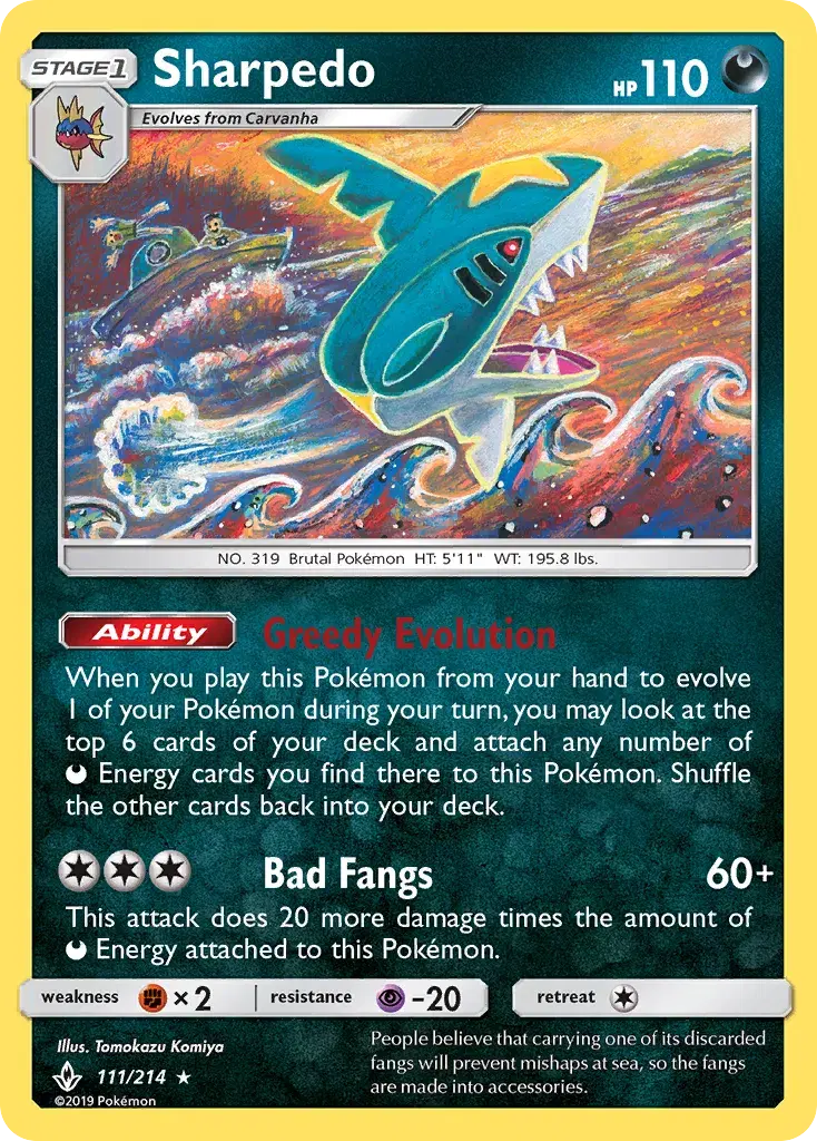 Sharpedo Unbroken Bonds 111