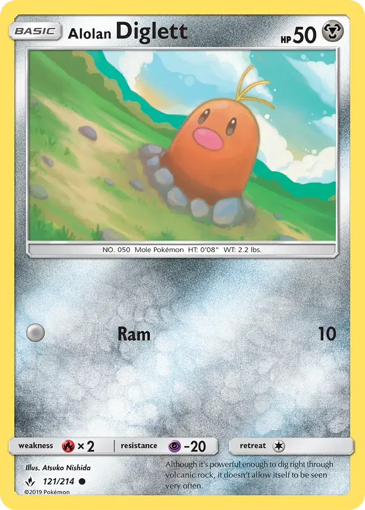 Alolan Diglett Unbroken Bonds 121