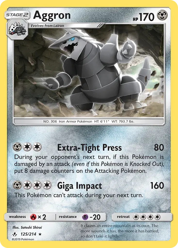 Aggron Unbroken Bonds 125