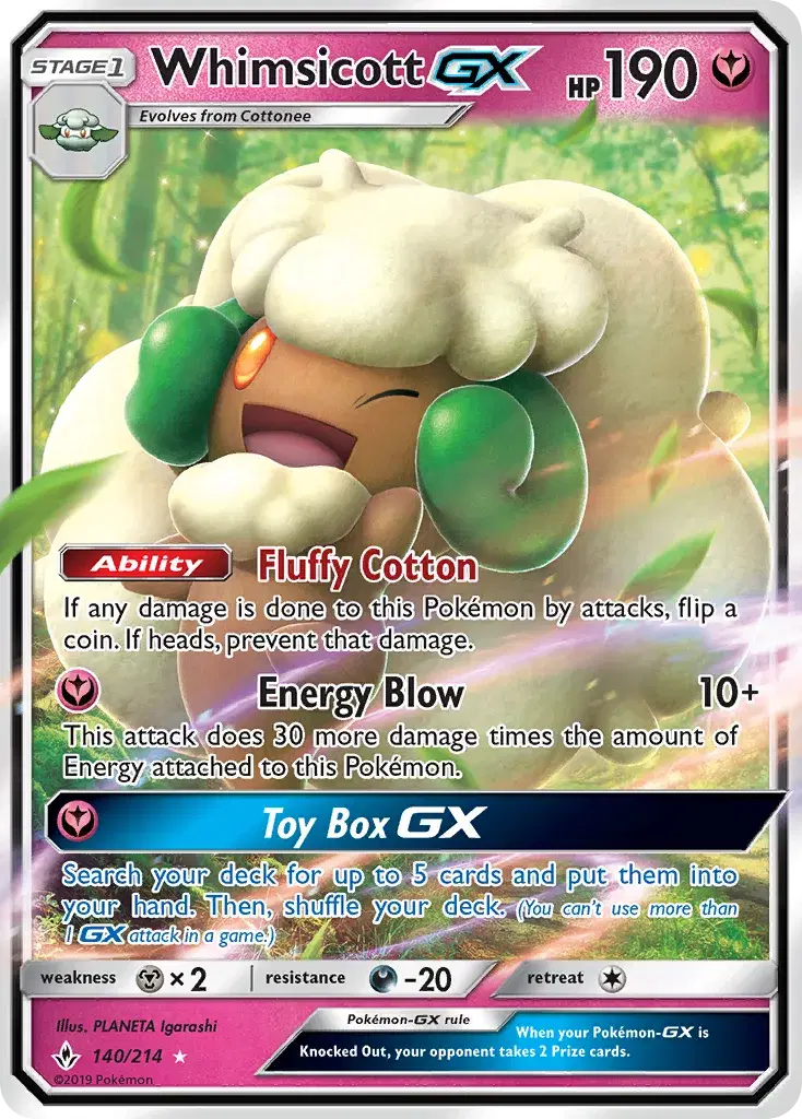 Whimsicott-GX Unbroken Bonds 140