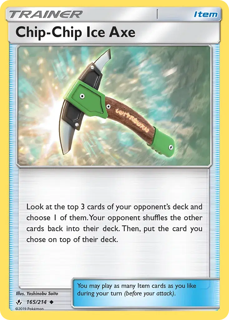 Chip-Chip Ice Axe Unbroken Bonds 165