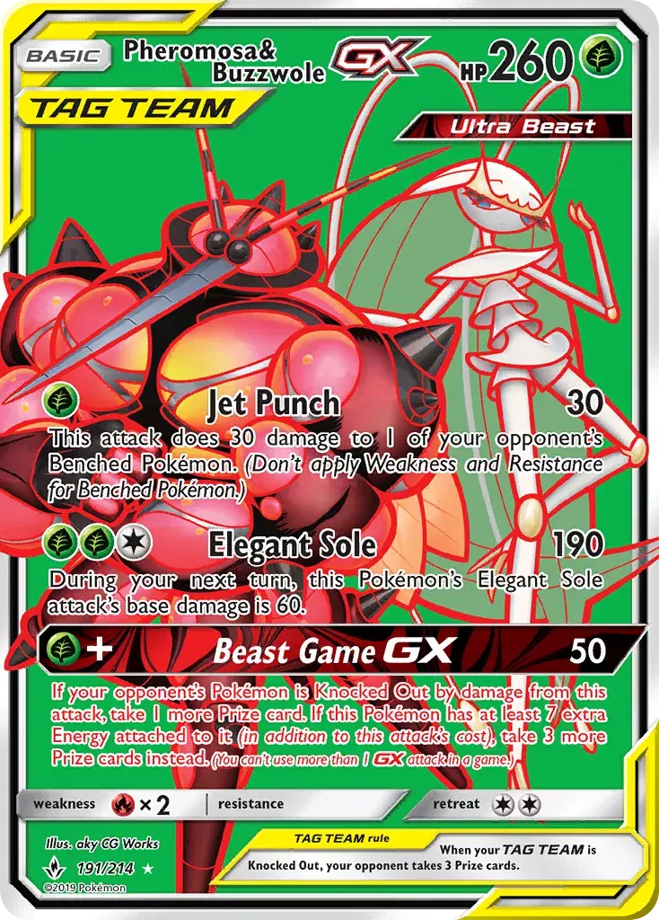 Pheromosa & Buzzwole-GX Unbroken Bonds 191