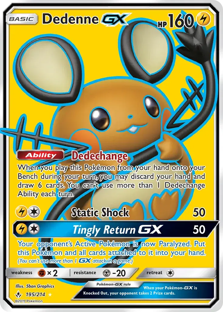 Dedenne-GX Unbroken Bonds 195
