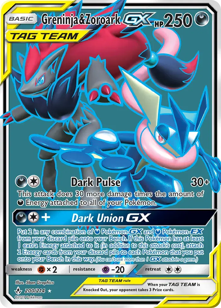 Greninja & Zoroark-GX Unbroken Bonds 200