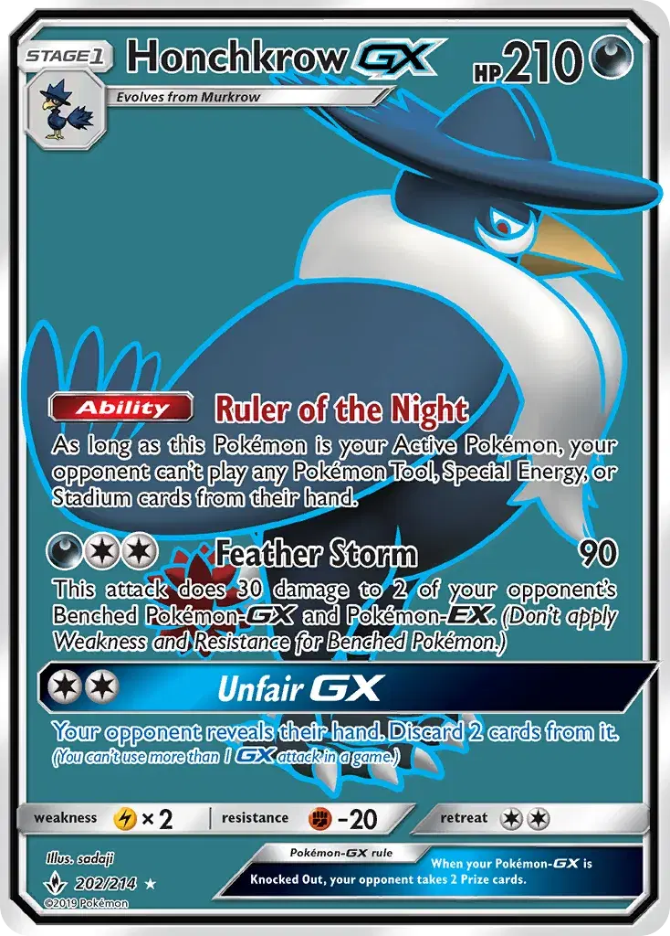 Honchkrow-GX Unbroken Bonds 202