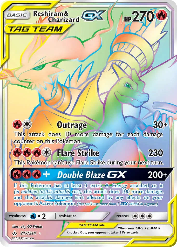 Reshiram & Charizard-GX Unbroken Bonds 217