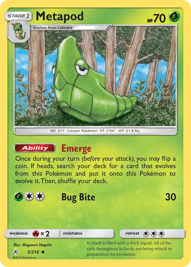 Metapod Unbroken Bonds 3