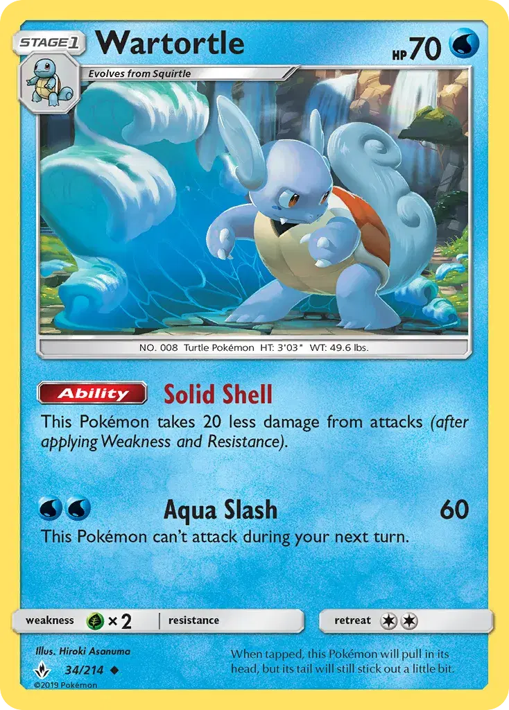 Wartortle Unbroken Bonds 34