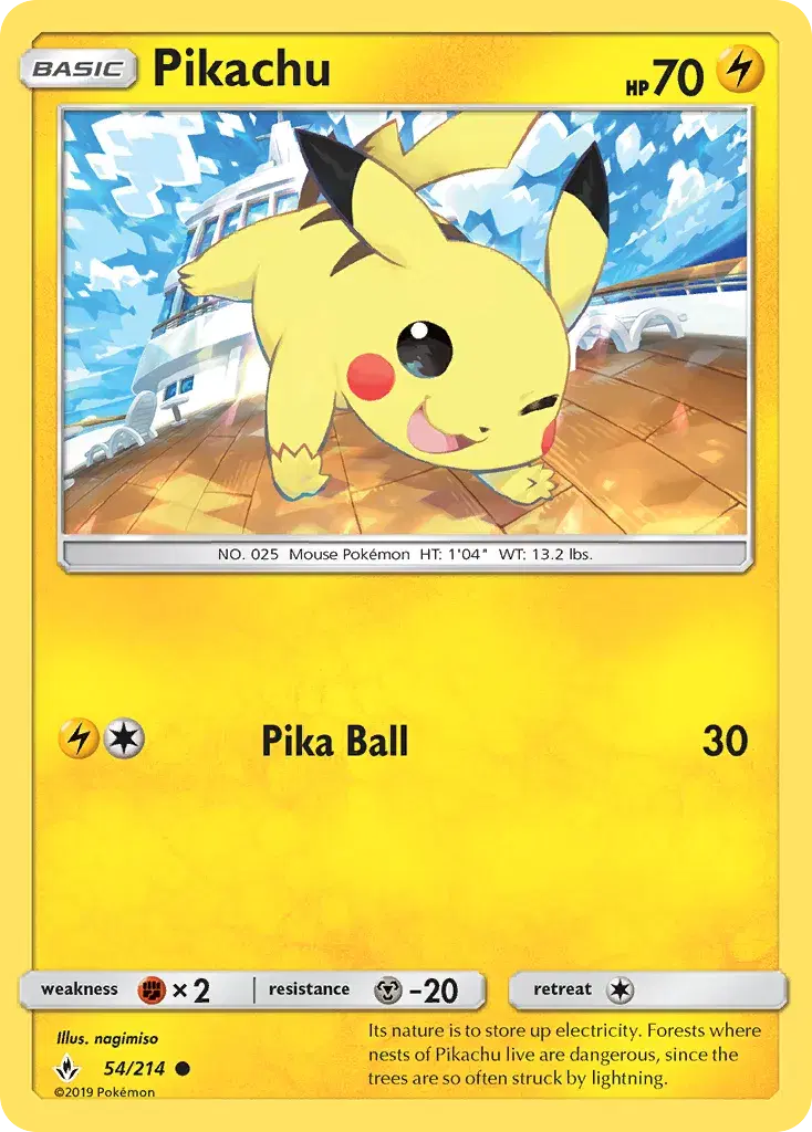 Pikachu Unbroken Bonds 54