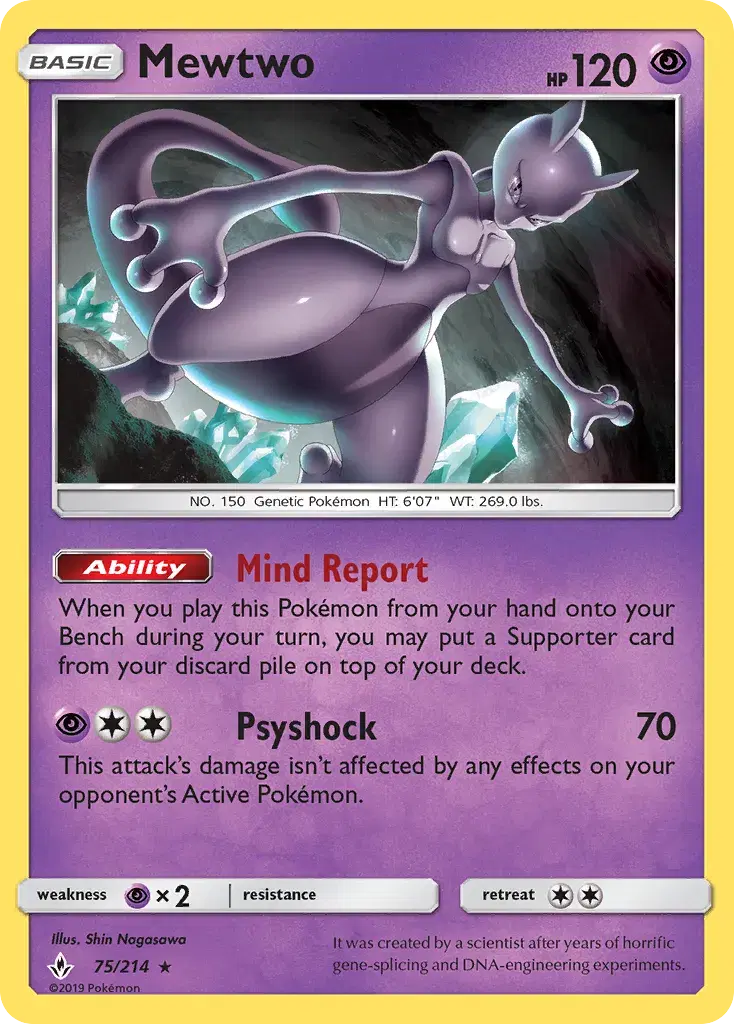 Mewtwo Unbroken Bonds 75