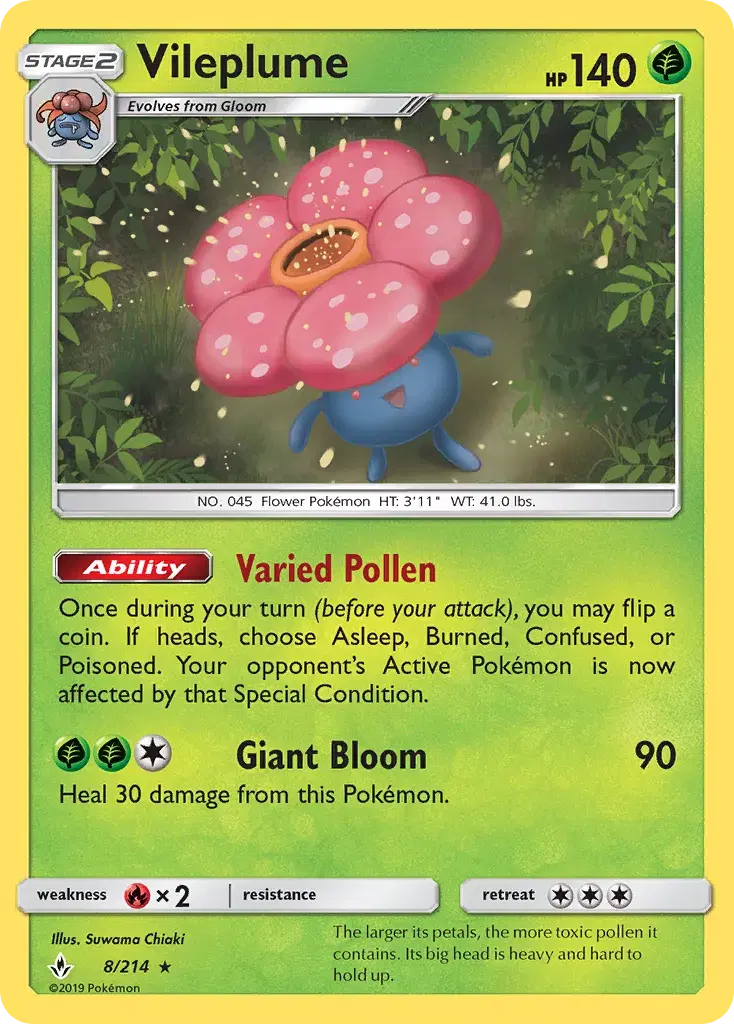 Vileplume Unbroken Bonds 8