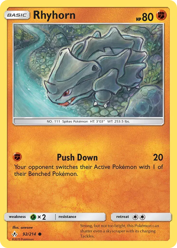Rhyhorn Unbroken Bonds 92