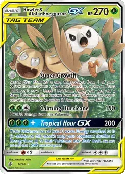 Rowlet & Alolan Exeggutor-GX Unified Minds