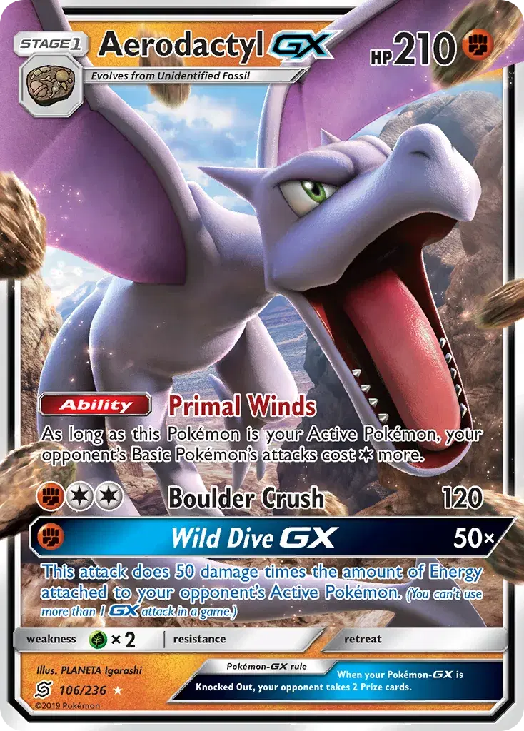 Aerodactyl-GX Unified Minds 106