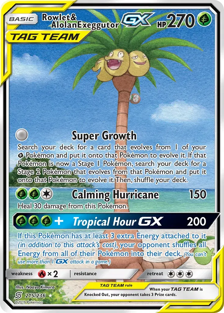 Rowlet & Alolan Exeggutor-GX Unified Minds 215