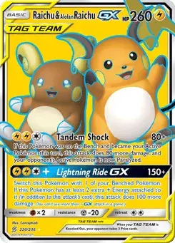 Raichu & Alolan Raichu-GX Unified Minds