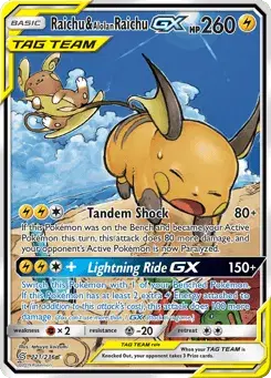 Raichu & Alolan Raichu-GX Unified Minds