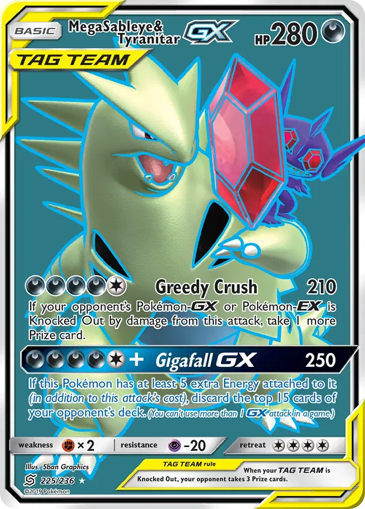 Mega Sableye & Tyranitar-GX Unified Minds 225