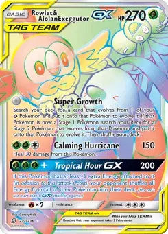 Rowlet & Alolan Exeggutor-GX Unified Minds
