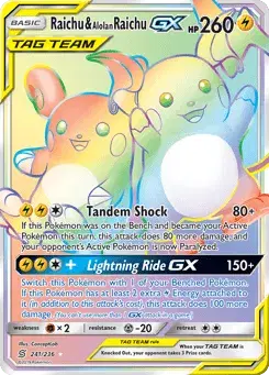 Raichu & Alolan Raichu-GX Unified Minds