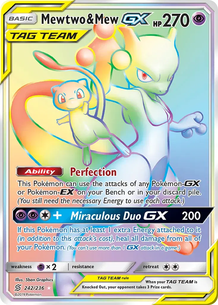 Mewtwo & Mew-GX Unified Minds 242