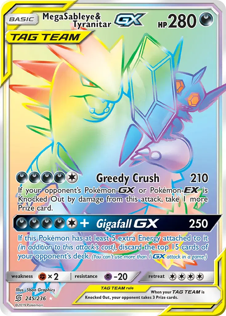 Mega Sableye & Tyranitar-GX Unified Minds 245