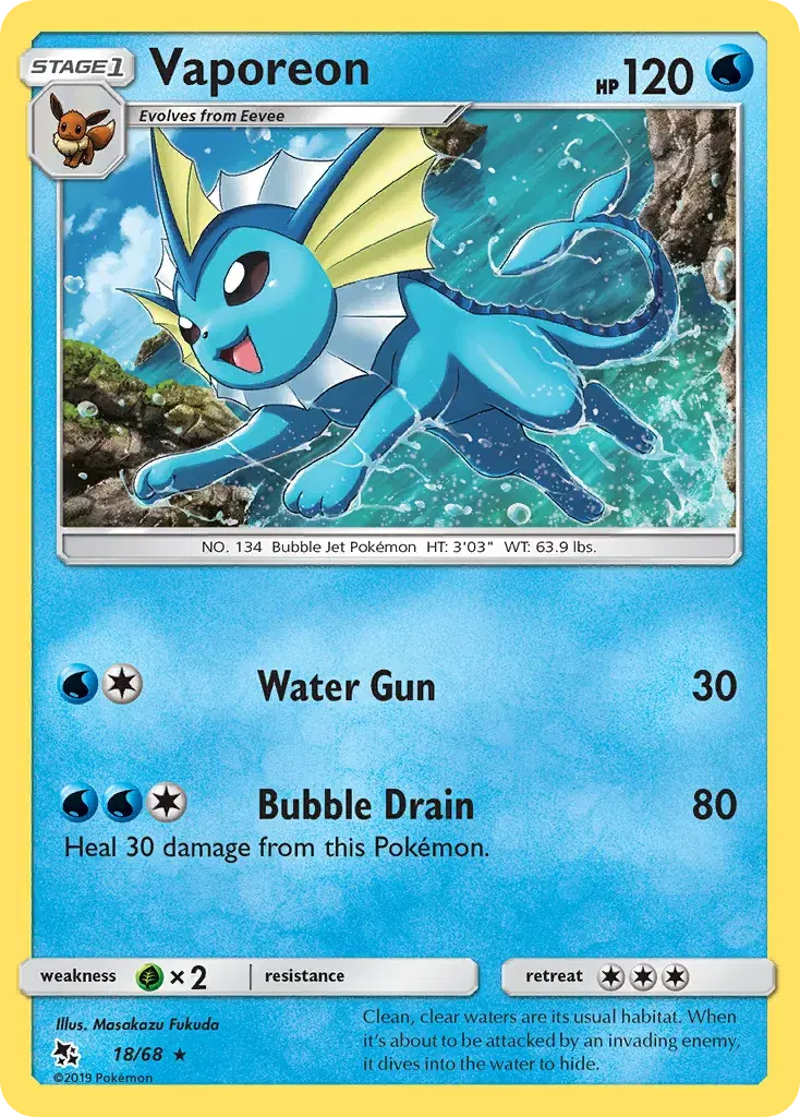 Vaporeon Hidden Fates 18
