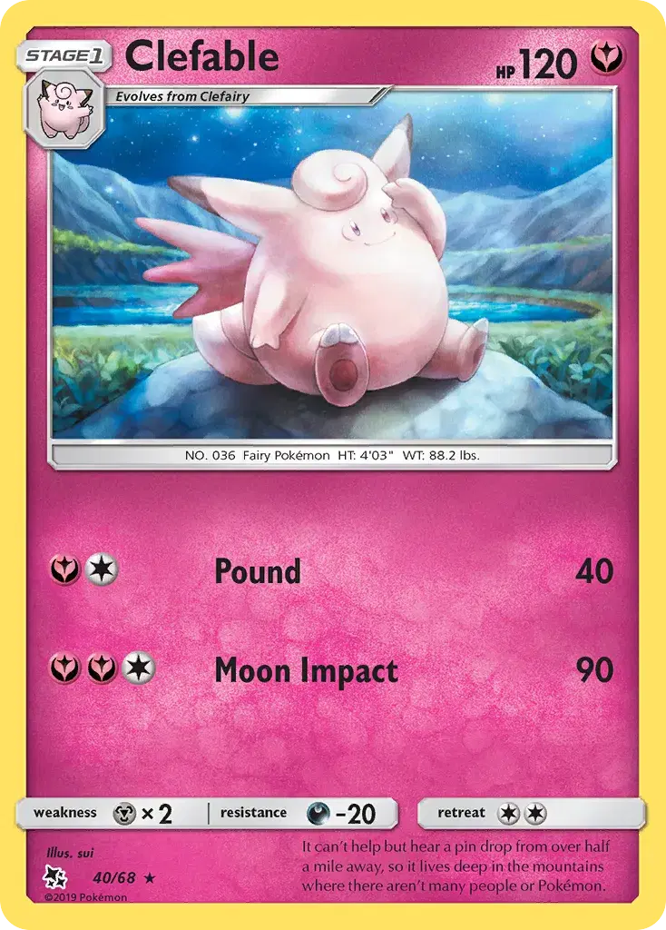 Clefable Hidden Fates 40