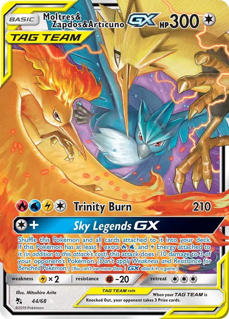 Moltres & Zapdos & Articuno-GX Hidden Fates 44