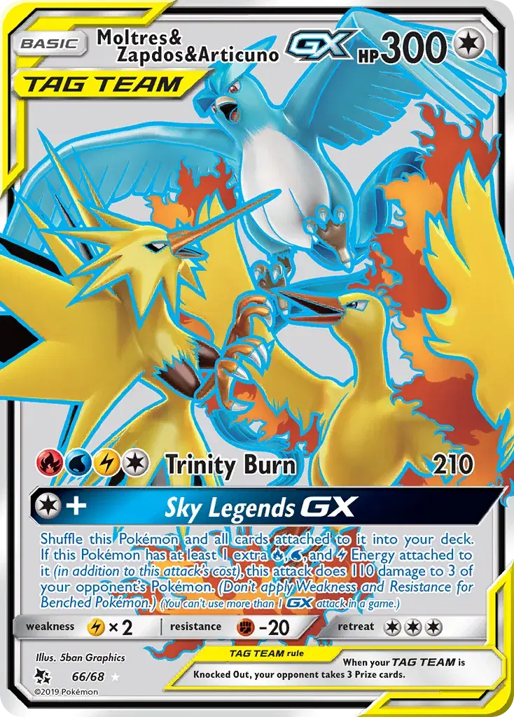 Moltres & Zapdos & Articuno-GX Hidden Fates 66