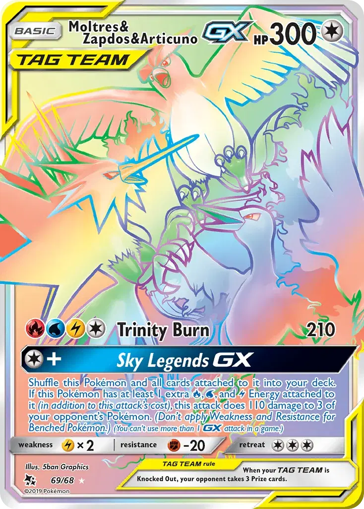 Moltres & Zapdos & Articuno-GX Hidden Fates 69